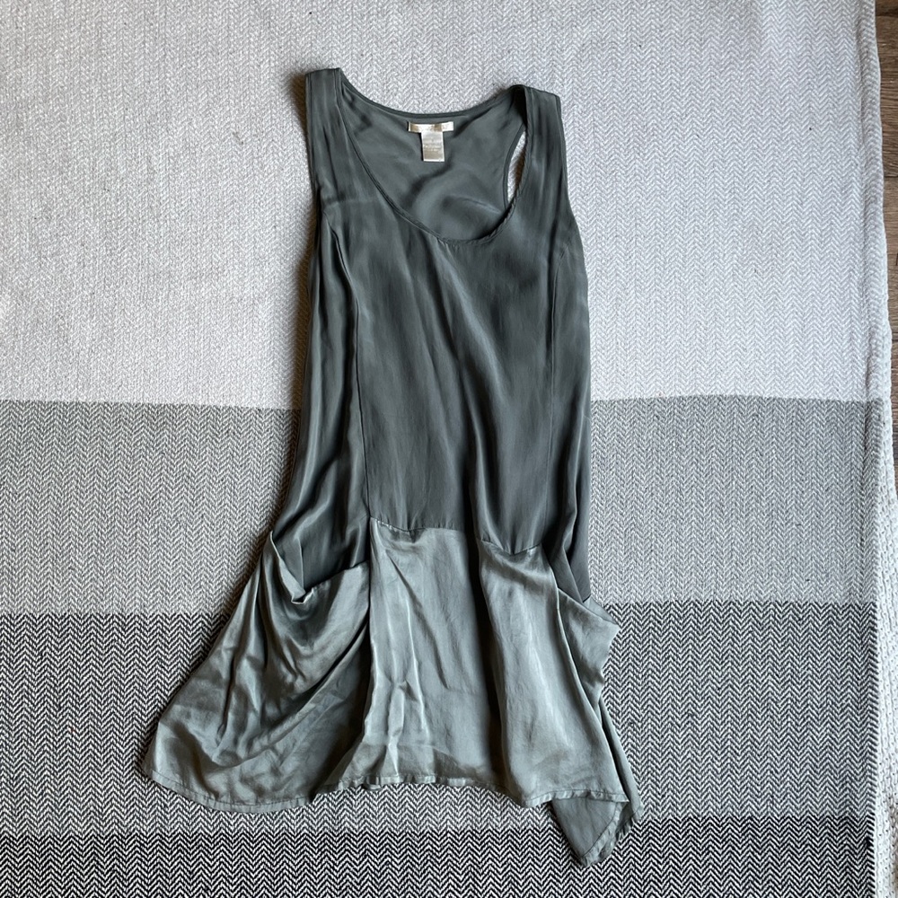 Silk Mini Shift Dress